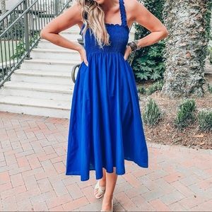 Francesca's Collections Blue Midi Dress